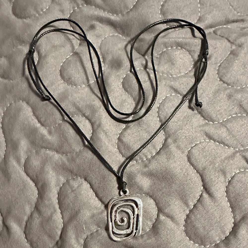 Elegant Silver Spiral Pendant Necklace